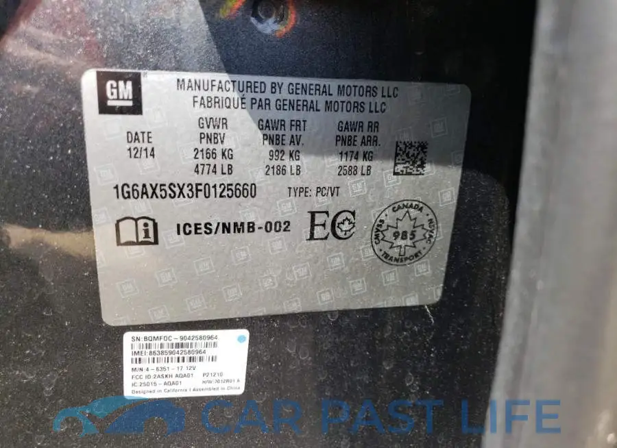 1G6AX5SX3F0125660# 12