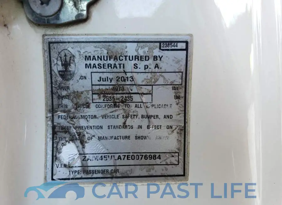 ZAM45VLA7E0076984# 12