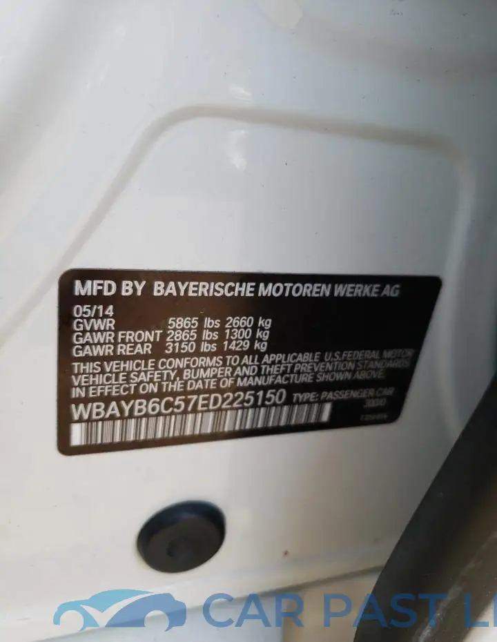 WBAYB6C57ED225150# 12