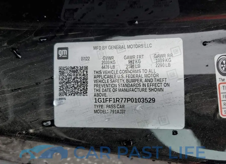 1G1FF1R77P0103529# 12