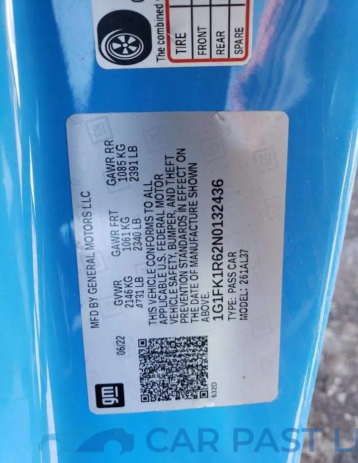 1G1FK1R62N0132436# 12