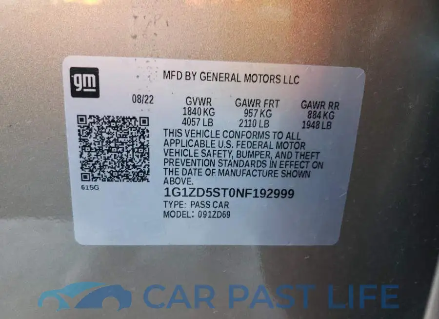 1G1ZD5ST0NF192999# 13