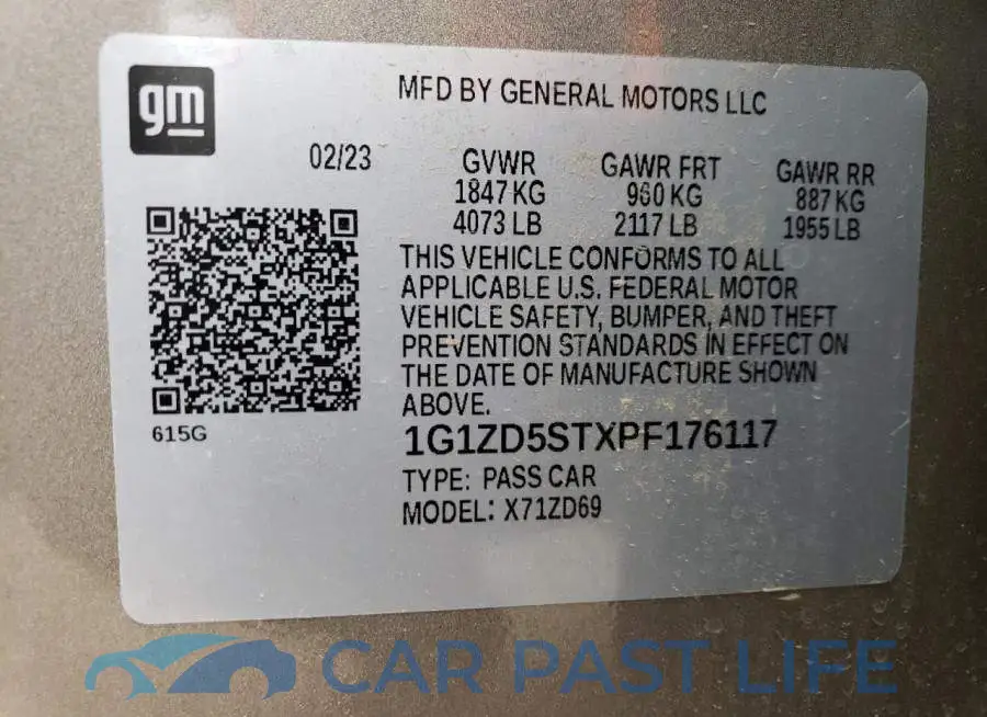 1G1ZD5STXPF176117# 12