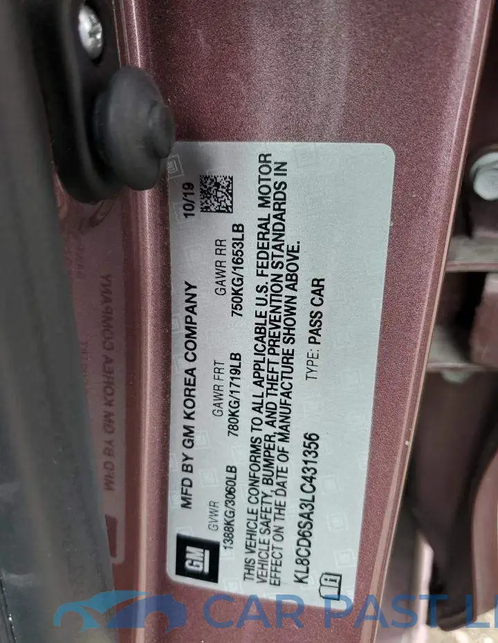 KL8CD6SA3LC431356# 12