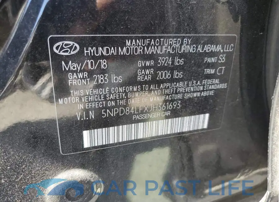 5NPD84LFXJH361693# 12