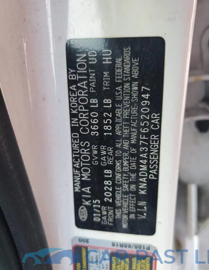 KNADM4A37F6520947# 12