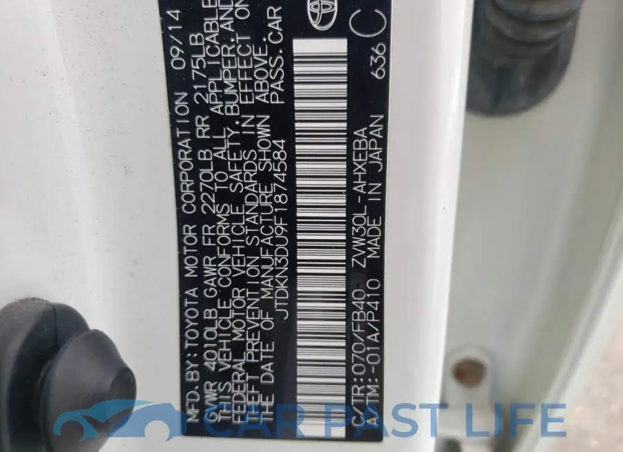 JTDKN3DU9F1874584# 13