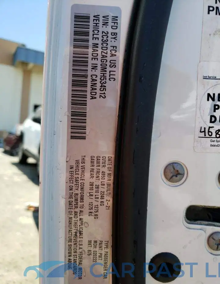 2C3CDZAG0MH534512# 12