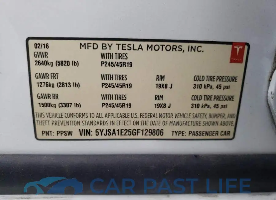 5YJSA1E25GF129806# 12