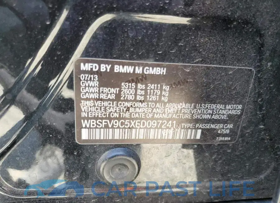 WBSFV9C5XED097241# 12