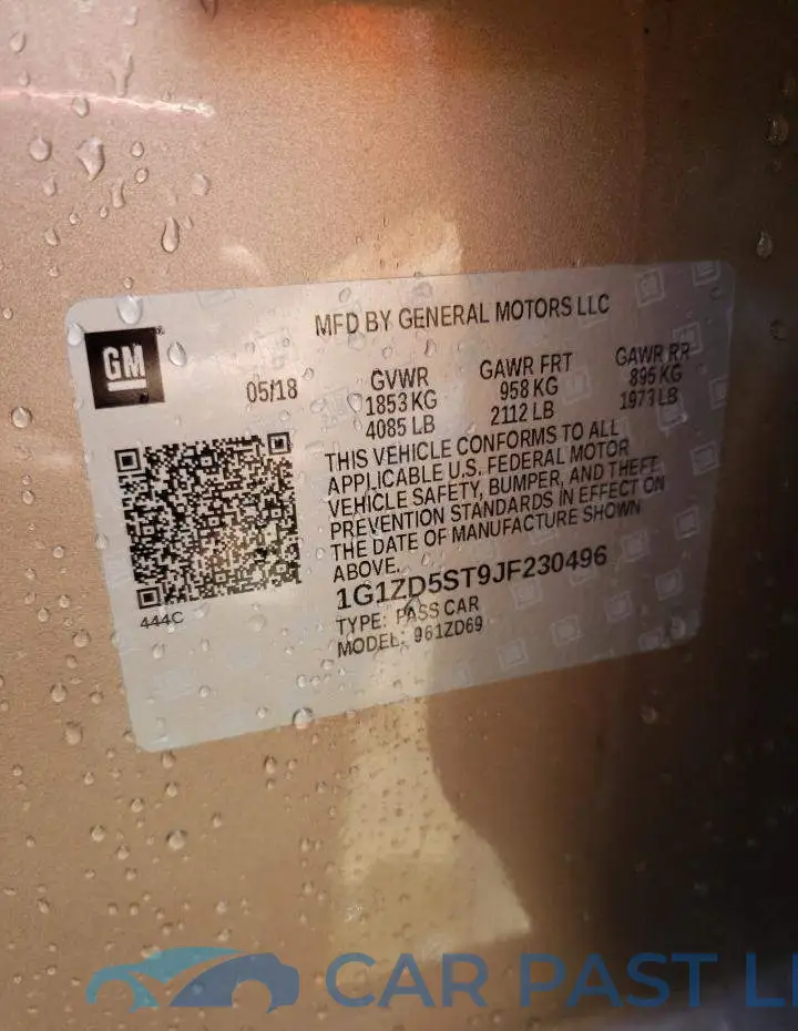 1G1ZD5ST9JF230496# 12