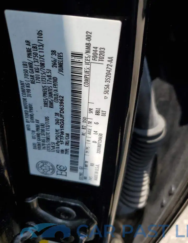 1FTFW1RG0JFD63962# 12