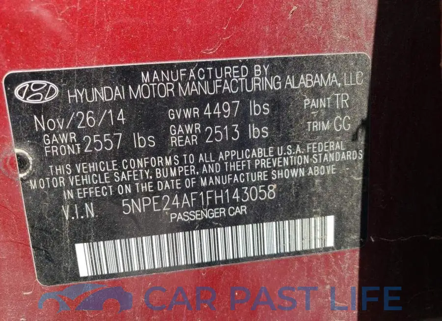 5NPE24AF1FH143058# 12