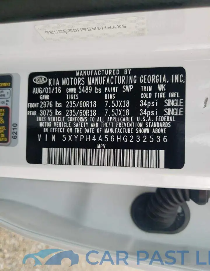 5XYPH4A56HG232536# 13