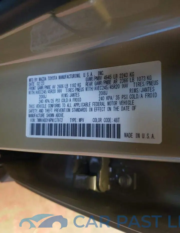 7MMVABDY4PN137972# 14