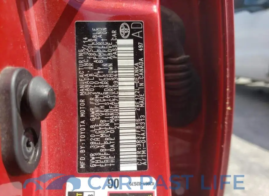 2T1BURHE7EC109344# 12