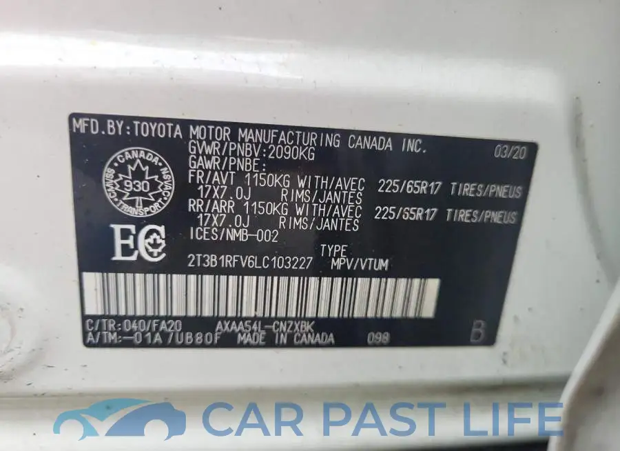2T3B1RFV6LC103227# 13