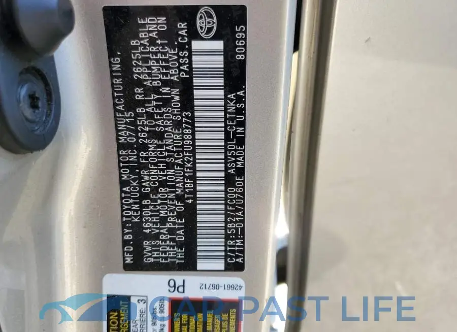 4T1BF1FK2FU988773# 12