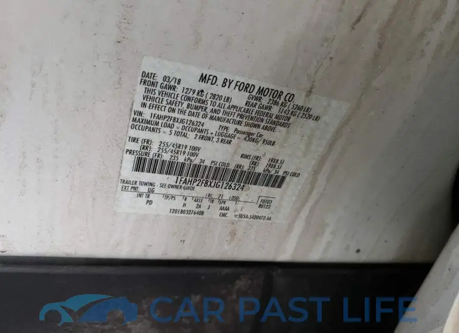 1FAHP2F8XJG126324# 12