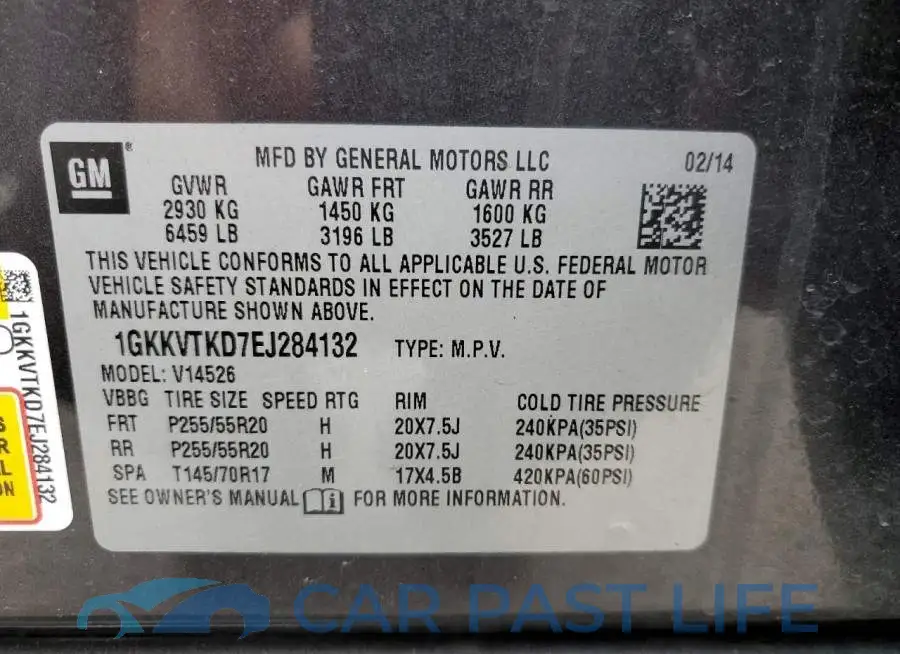 1GKKVTKD7EJ284132# 14