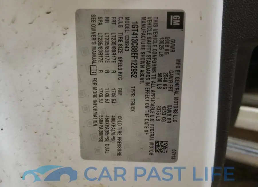 1GT413C88EF122952# 12