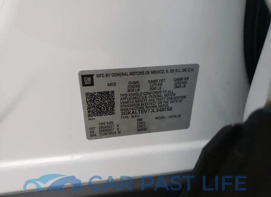 3GKALTEV7JL348758# 12