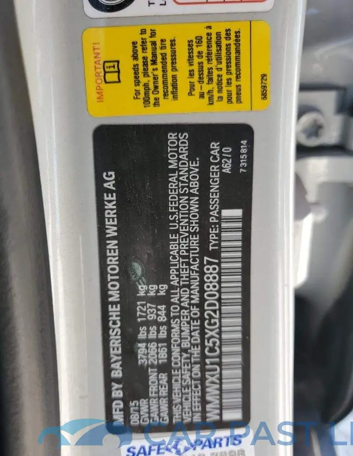 WMWXU1C5XG2D08887# 12
