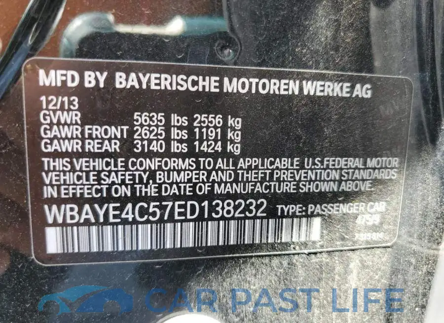 WBAYE4C57ED138232# 12