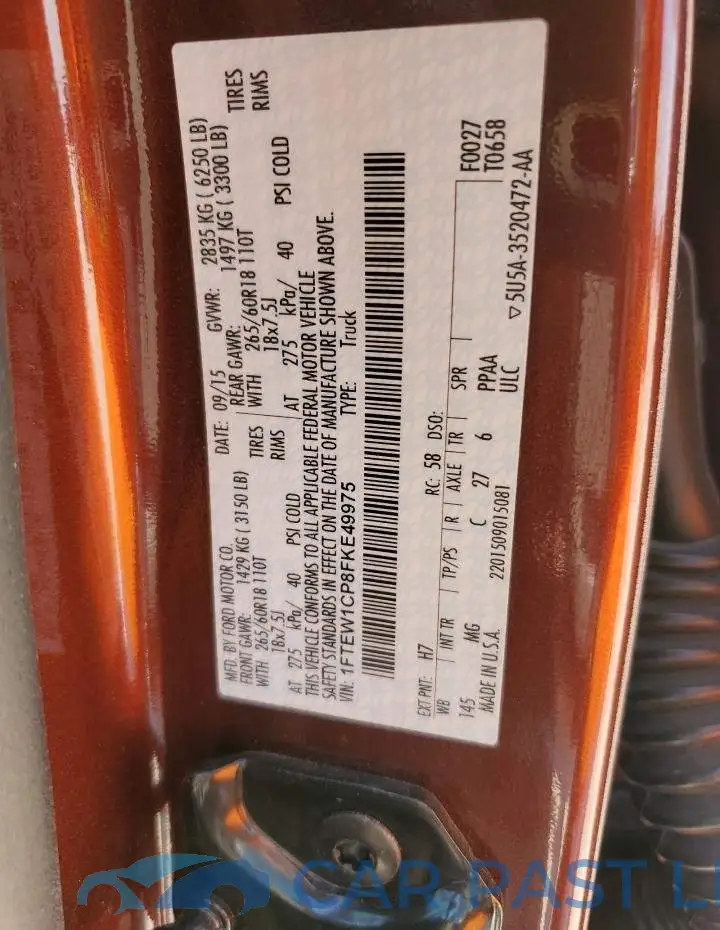 1FTEW1CP8FKE49975# 12