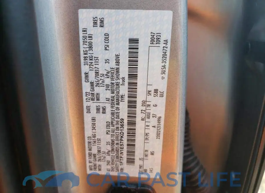 1FTFW1E57PKD13659# 12