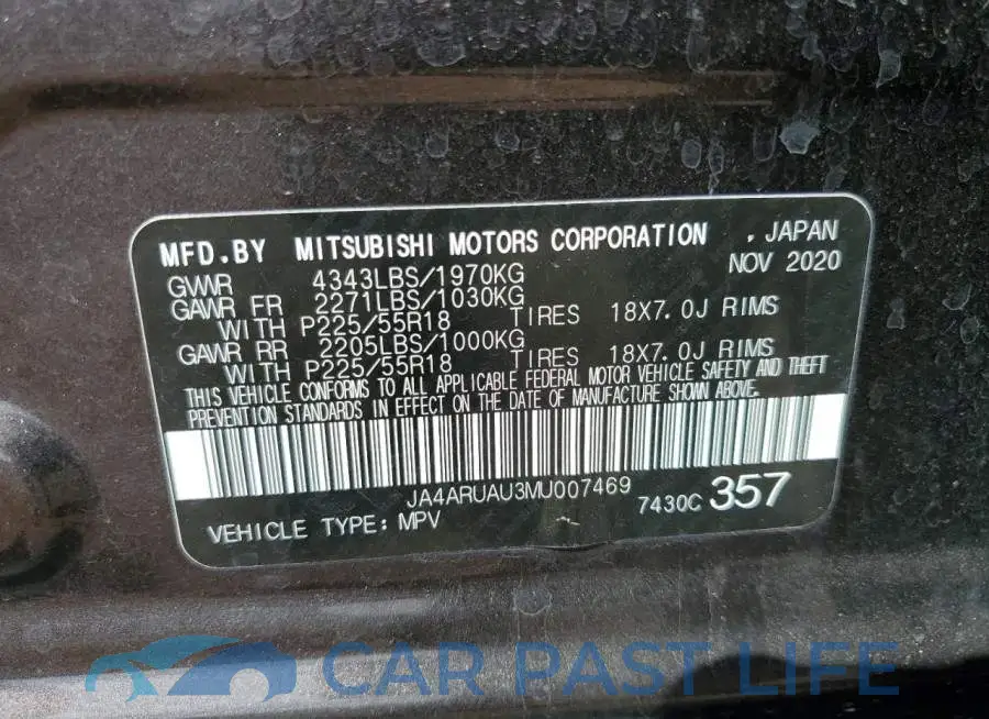JA4ARUAU3MU007469# 13