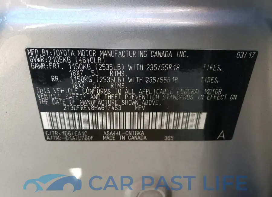 2T3DFREV8HW617453# 13