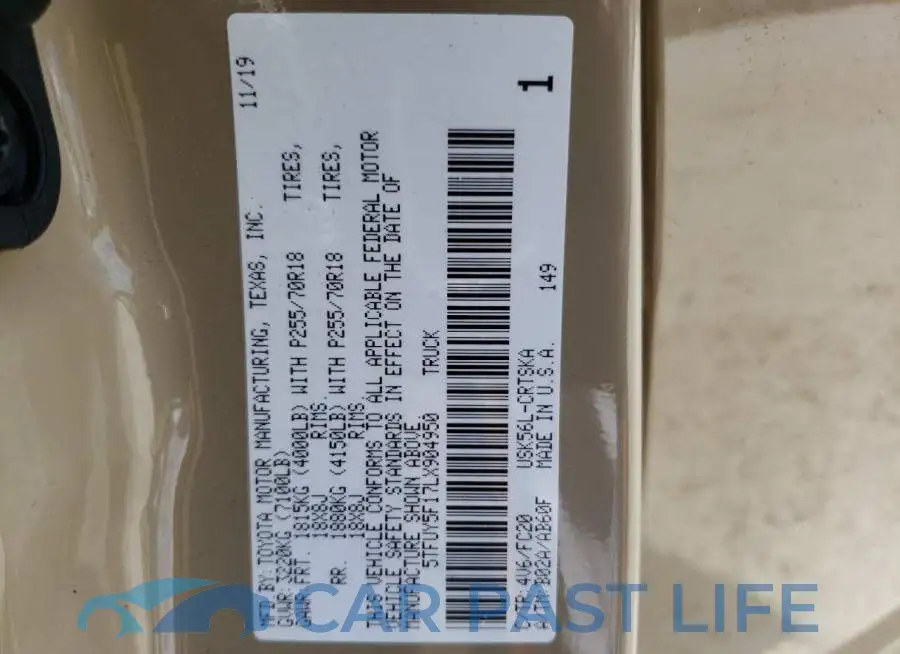 5TFUY5F17LX904950# 12