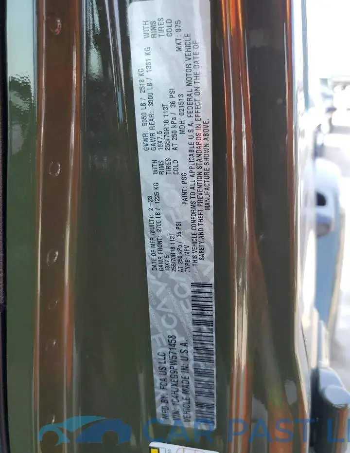 1C4HJXEG9PW571458# 13