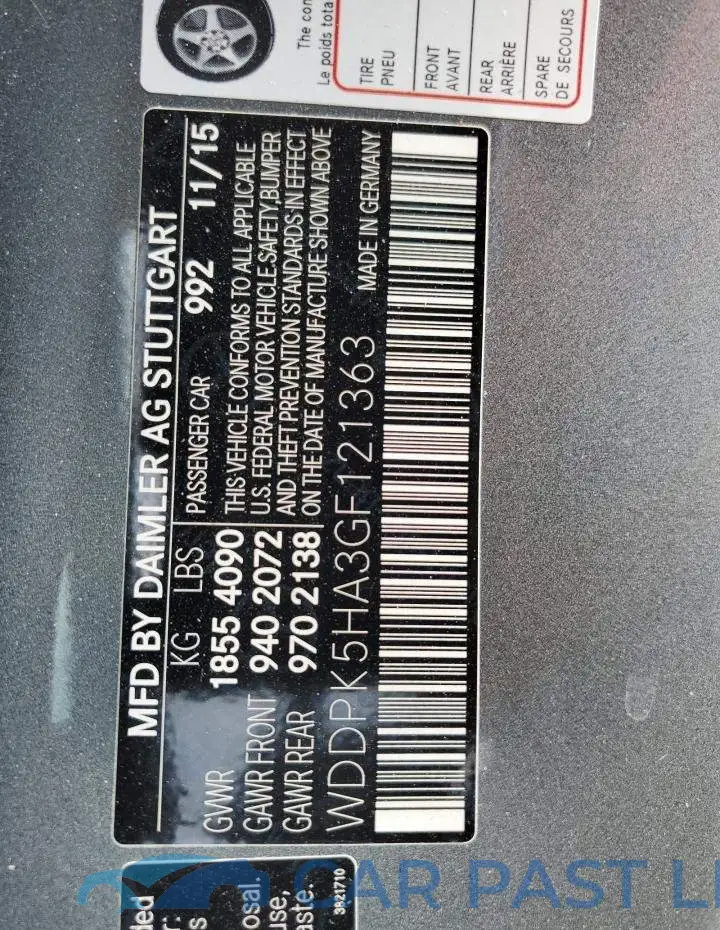 WDDPK5HA3GF121363# 12