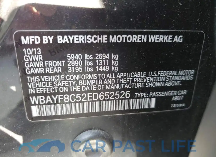 WBAYF8C52ED652526# 12