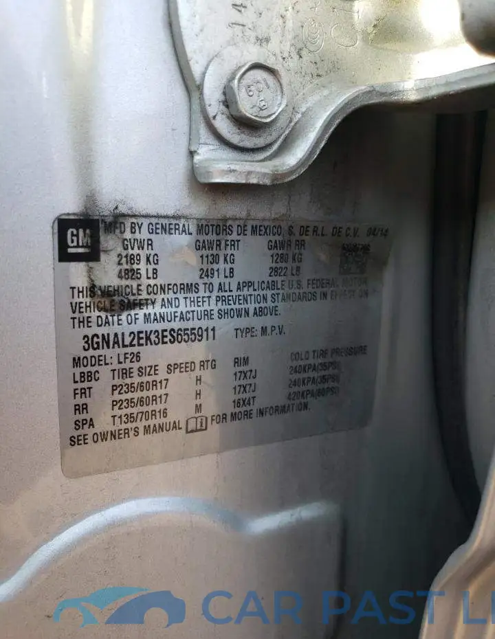 3GNAL2EK3ES655911# 12