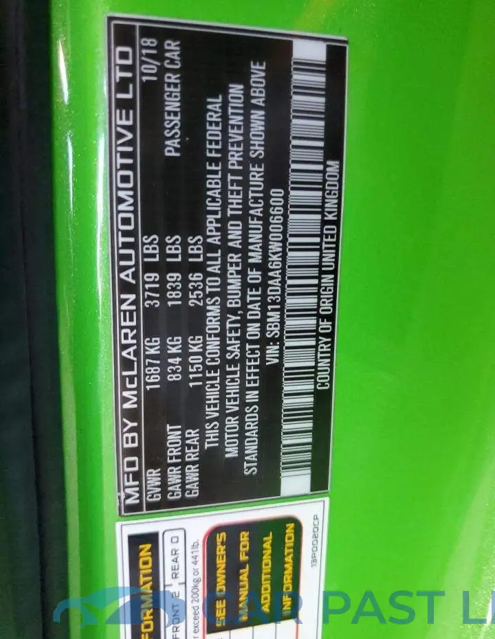 SBM13DAA6KW006600# 12