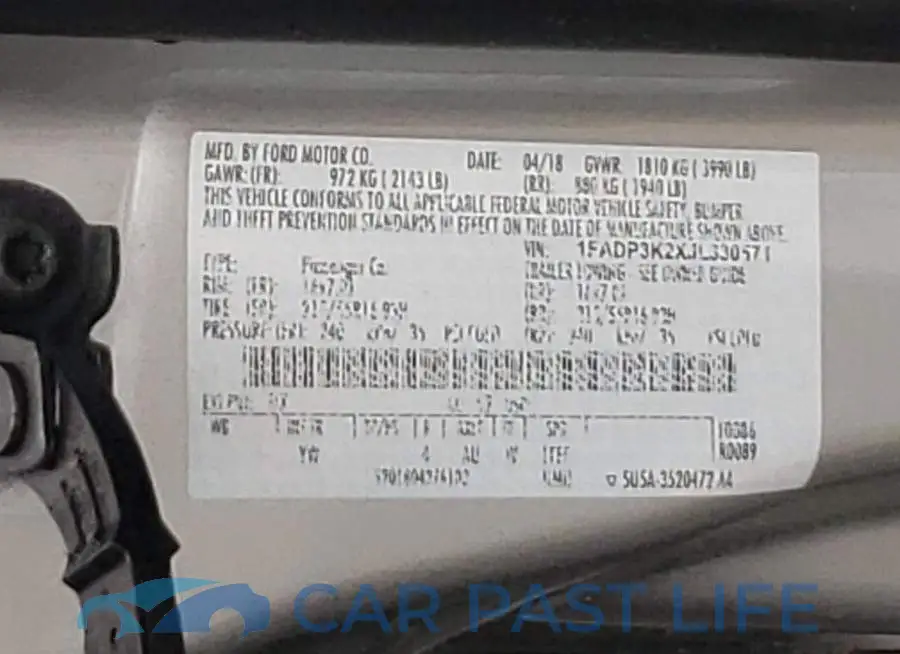 1FADP3K2XJL330571# 12