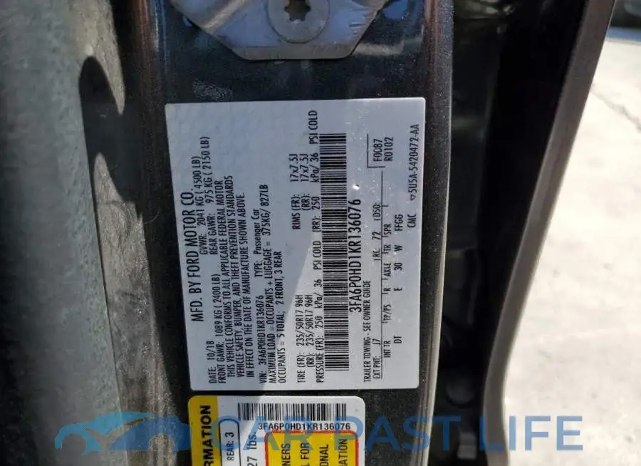 3FA6P0HD1KR136076# 12