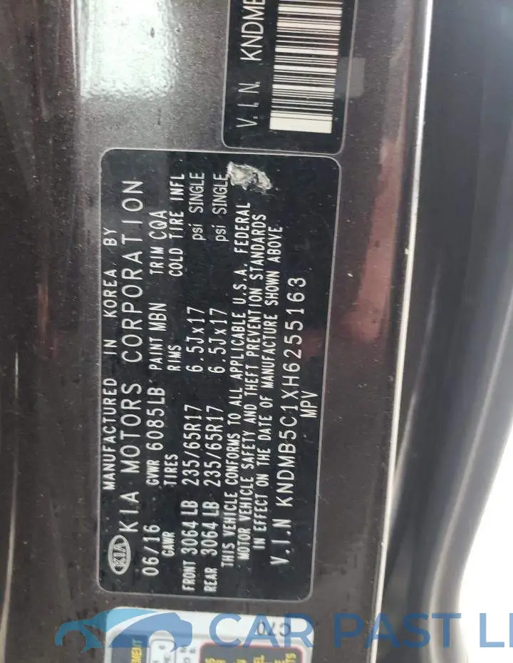 KNDMB5C1XH6255163# 13