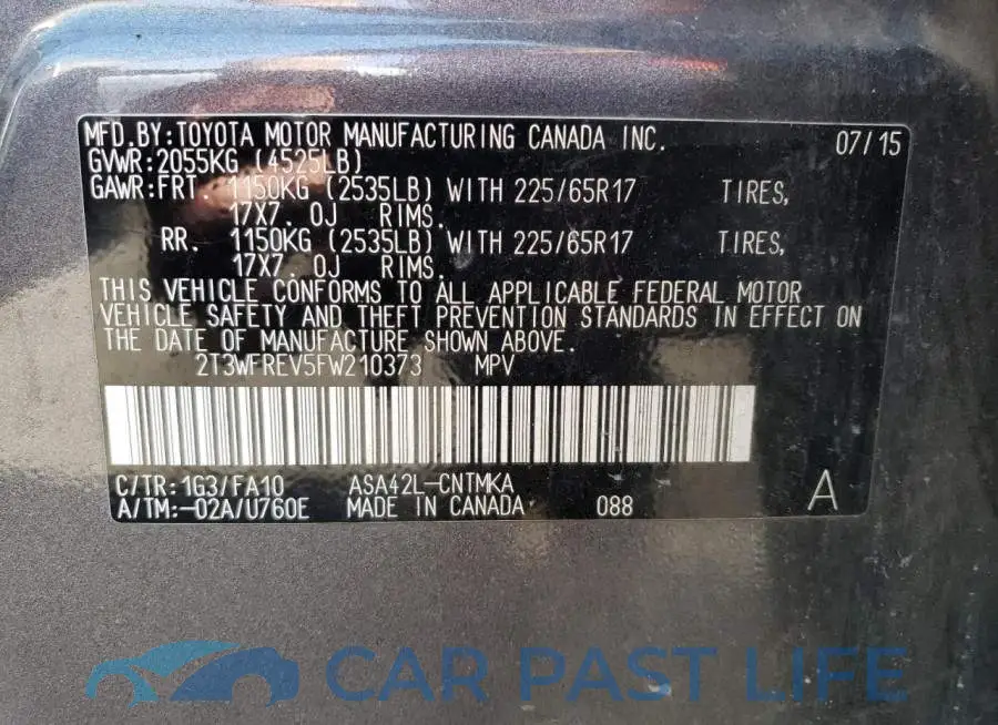 2T3WFREV5FW210373# 13
