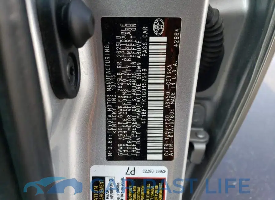 4T1BF1FK1GU152549# 12