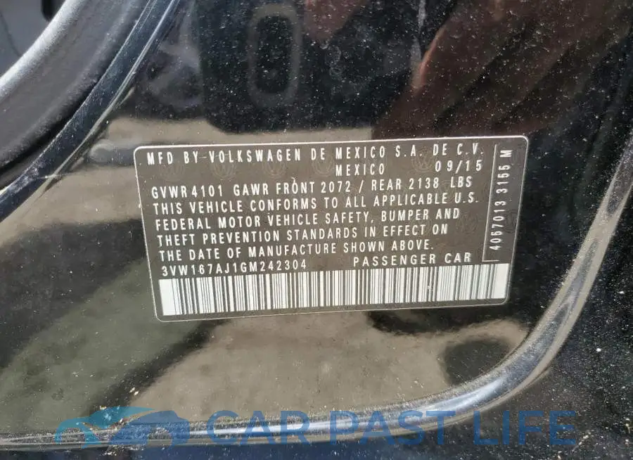 3VW167AJ1GM242304# 12