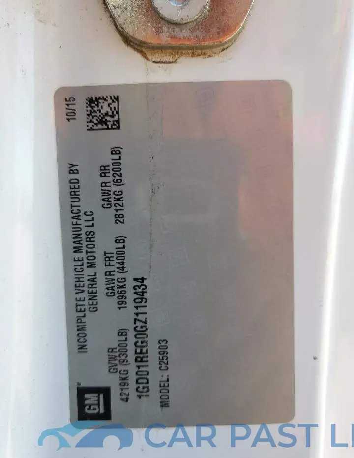 1GD01REG0GZ119434# 12