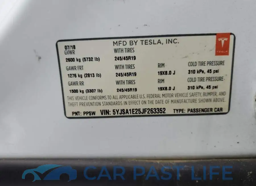5YJSA1E25JF263352# 12