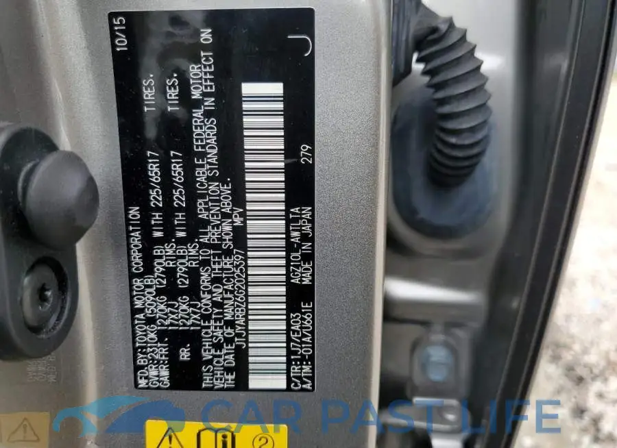 JTJYARBZ6G2025397# 12