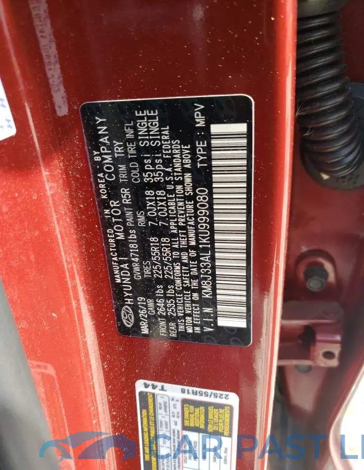 KM8J33AL1KU999080# 13