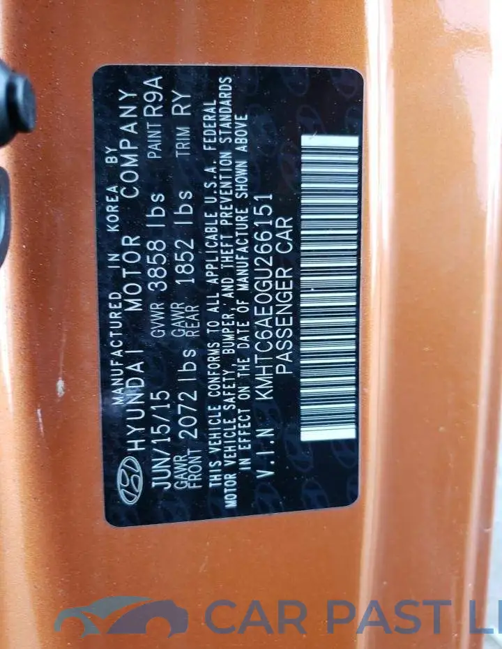 KMHTC6AE0GU266151# 13
