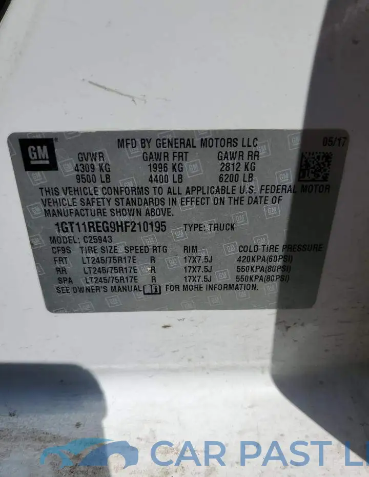 1GT11REG9HF210195# 12